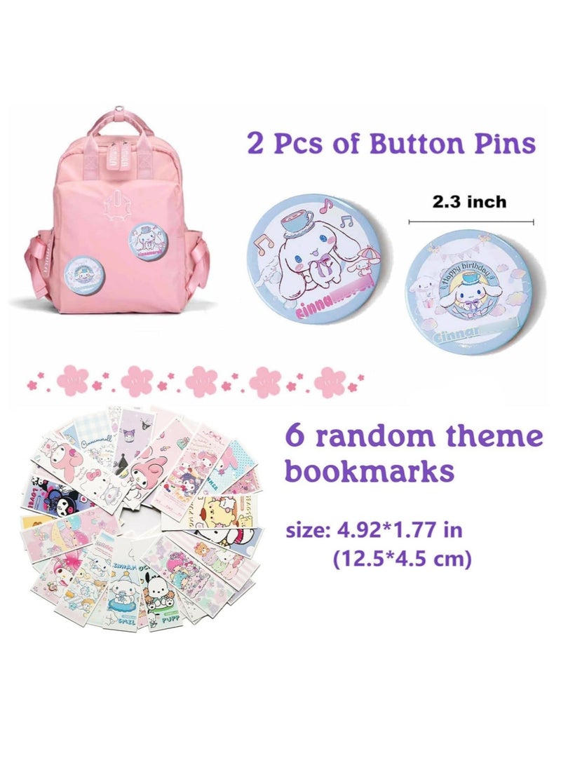 Coolchic School Supplies Set,Kawaii Stationery Gift Set, Back to School Stationary Including Notebook Pencil Case,Stickers,Pins Badge,Bookmark (Cinnamoroll) - Image 5